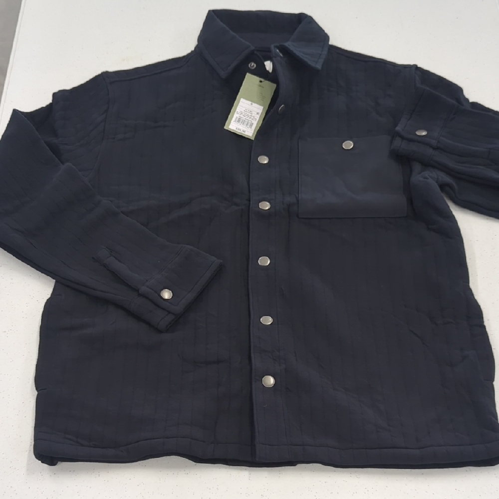 Goodfellow & Co Men's Navy Quilted Shirt Jacket